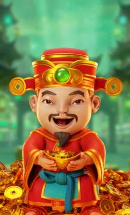 Slot-Cover mit lächelndem chinesischem Glücksgott